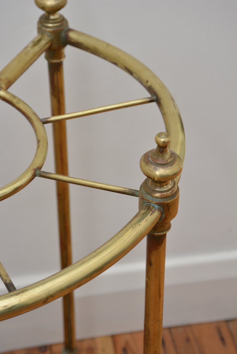 Original Antique Victorian Umbrella Stand in Brass - Image 6